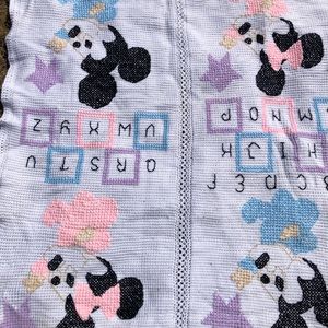 Mickey and Minnie Mouse alphabet  baby blanket handmade